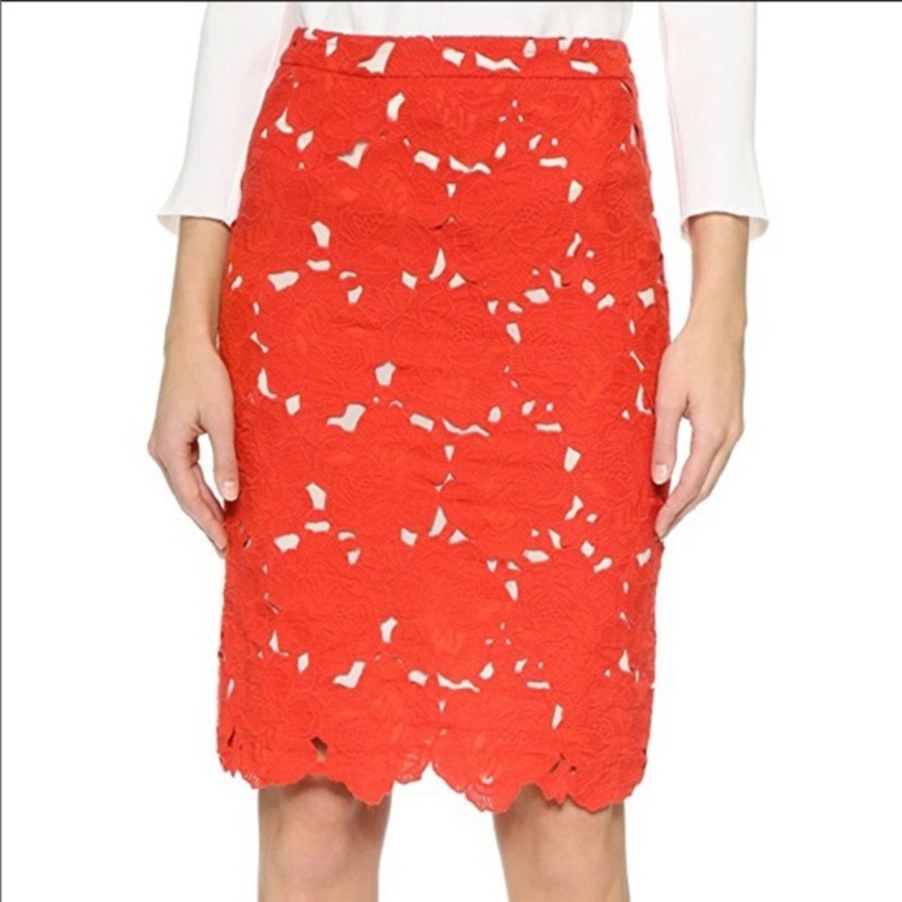 Alice + Olivia Ferrel Pencil Lace Skirt size 0